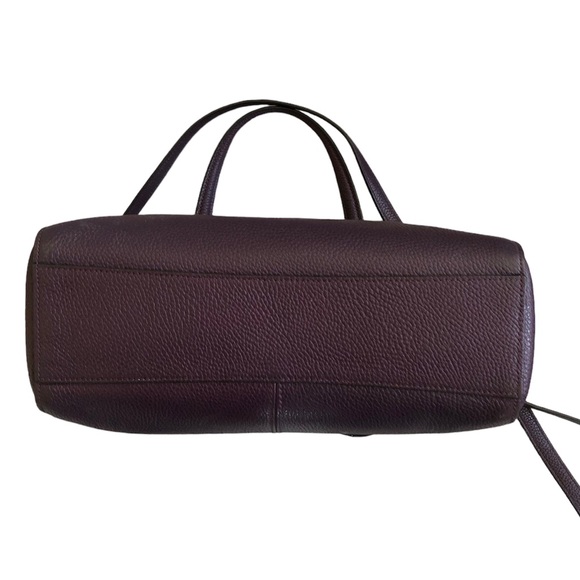 Coach Prairie Pebble Leather Satchel Bag Plumb/Purple EUC - Picture 5 of 11